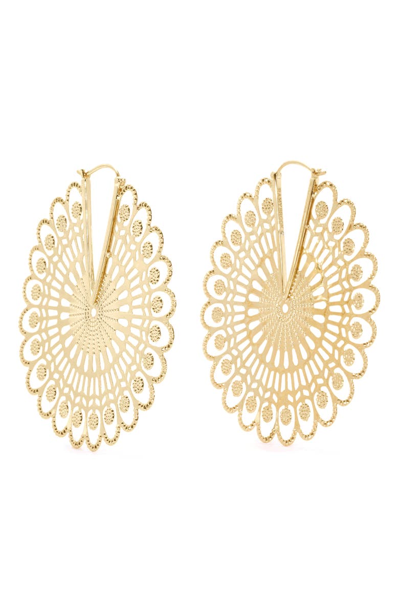 Ramy Brook Diya Hoop Earrings, Alternate, color, Gold