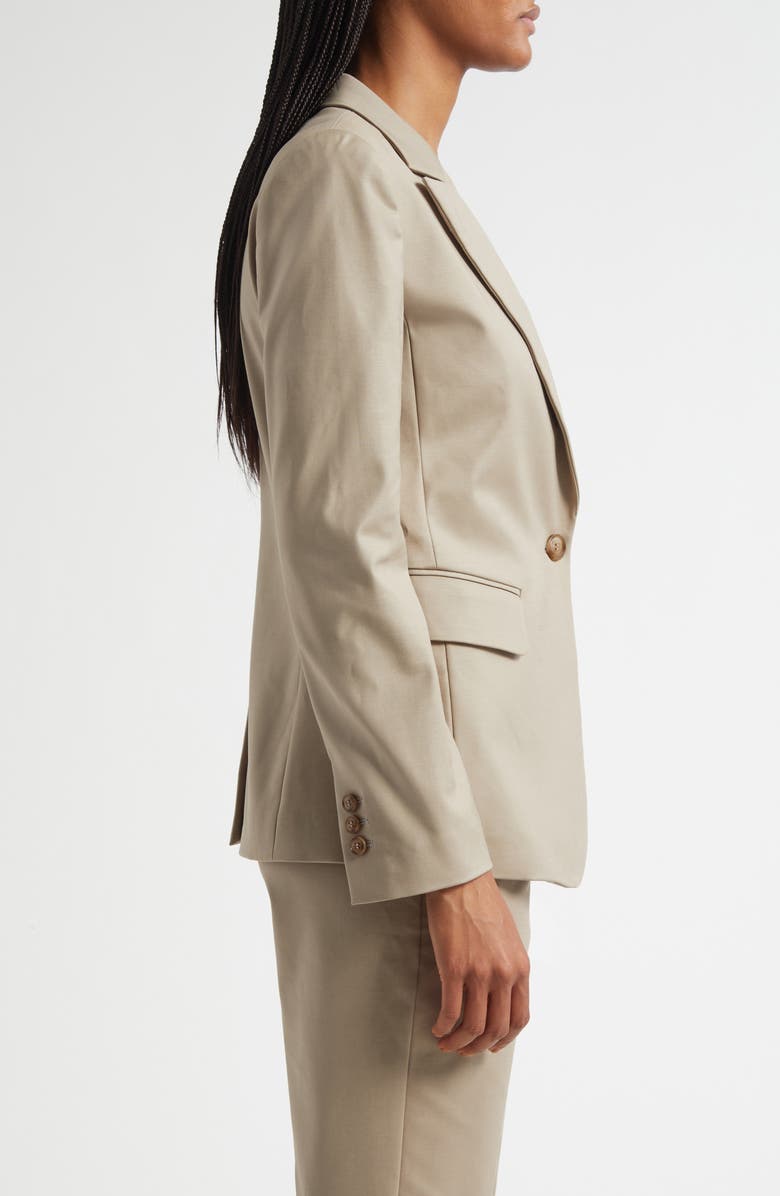 Emporio Armani Cotton Couture One-Button Blazer, Alternate, color, Sand