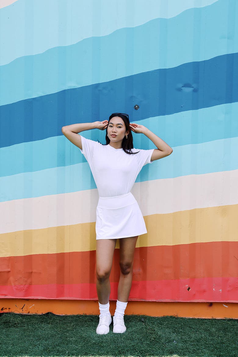 Mini Mock Neck Top, Alternate, color, White