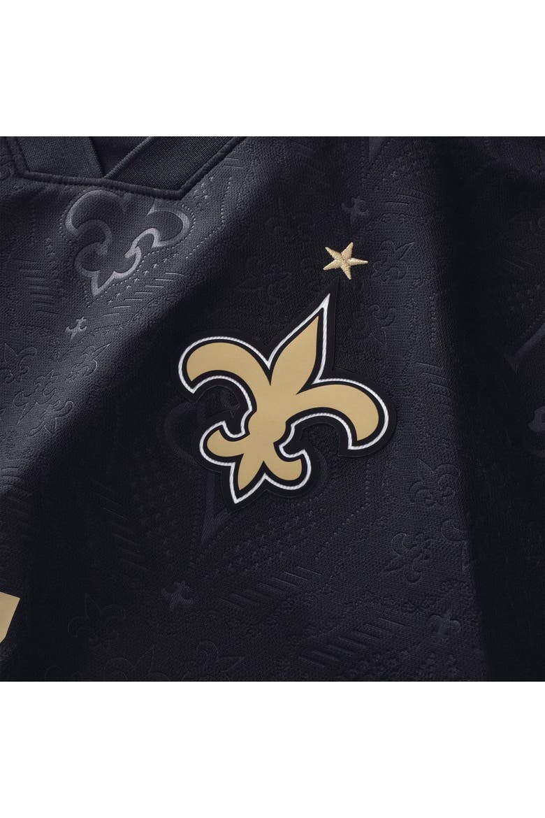 Youth Fanatics Black New Orleans Saints Football x Football Collared Fan Top, Alternate, color, Black