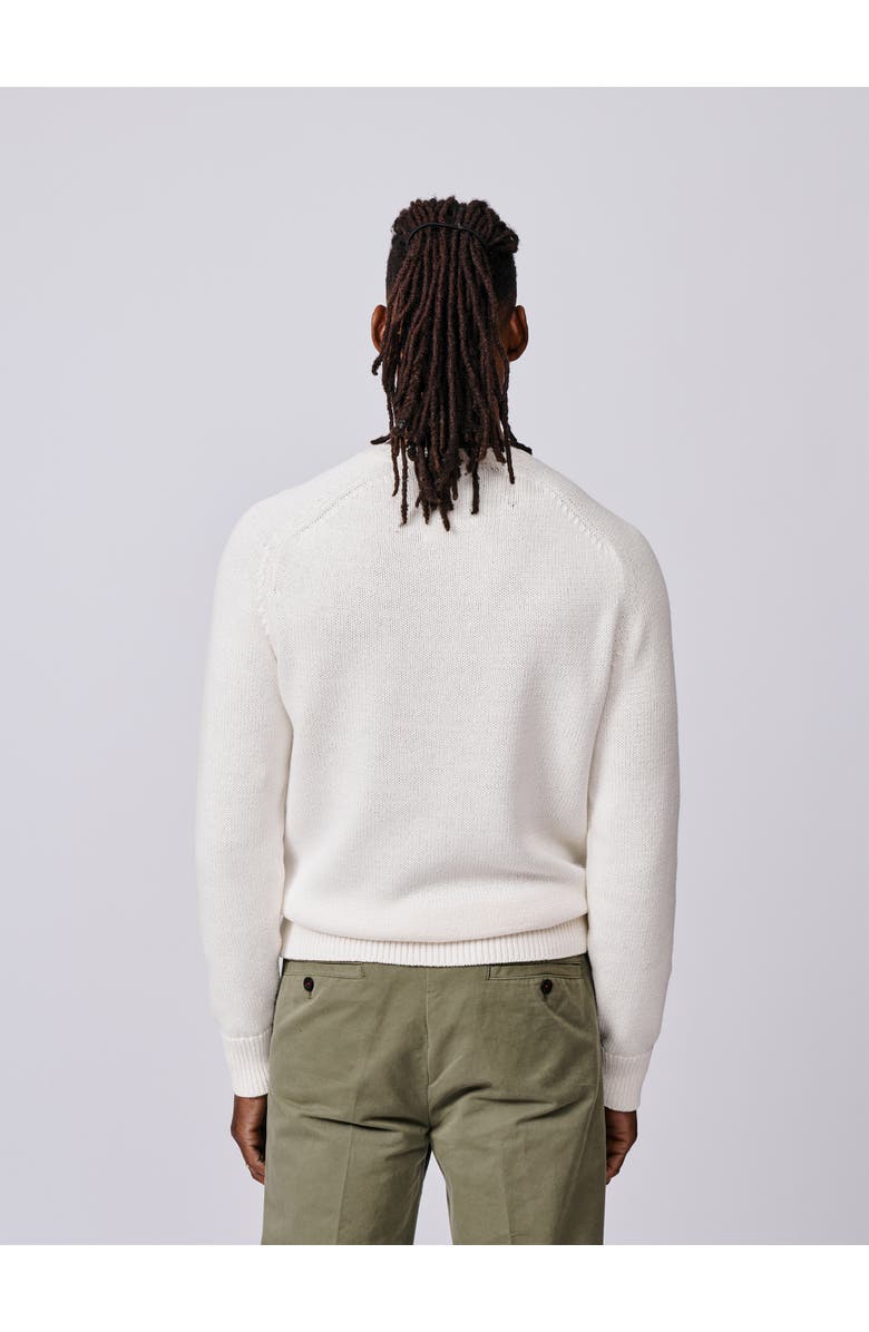 Aubin Lacey Cotton Linen Crew Neck Jumper, Alternate, color, Ecru