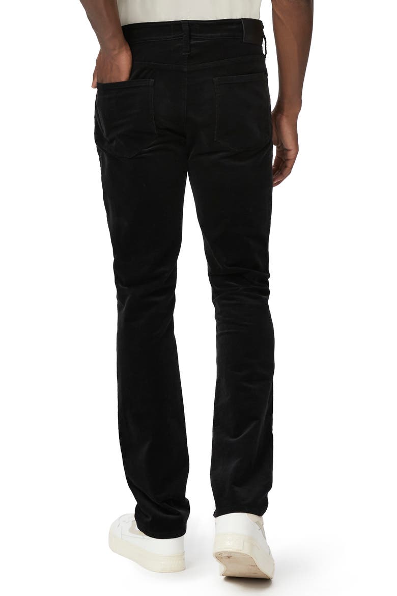 Lennox Slim Fit Corduroy Pants, Alternate, color, BLACK