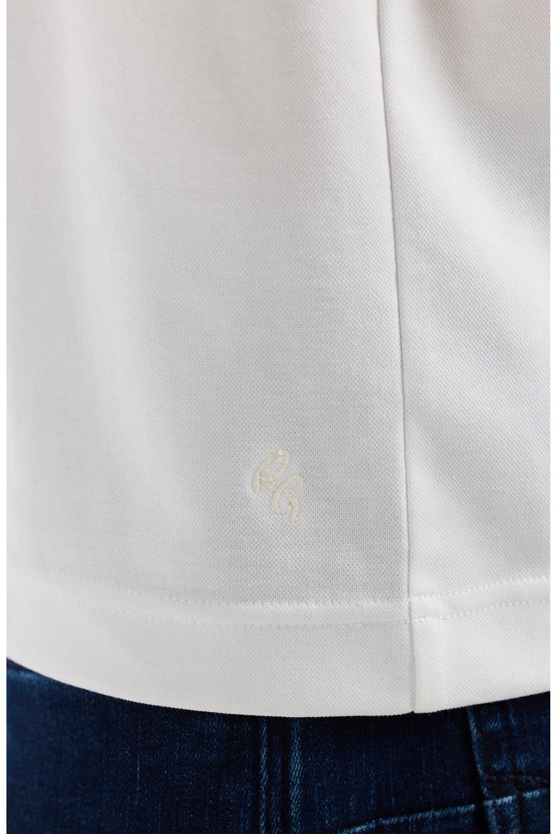 Holton V-Neck Cotton Blend Piqué T-Shirt, Alternate, color, WHITE