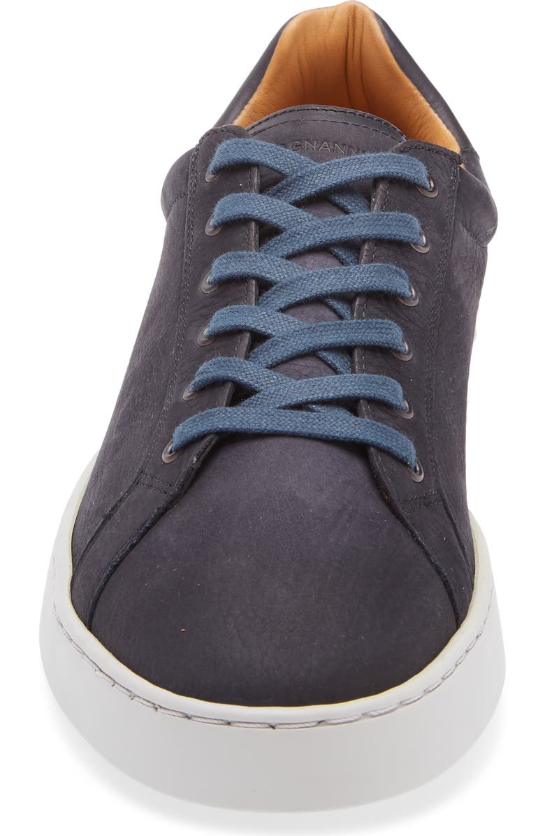 Magnanni Cote Lo Sneaker, Alternate, color, Navy Texture Suede