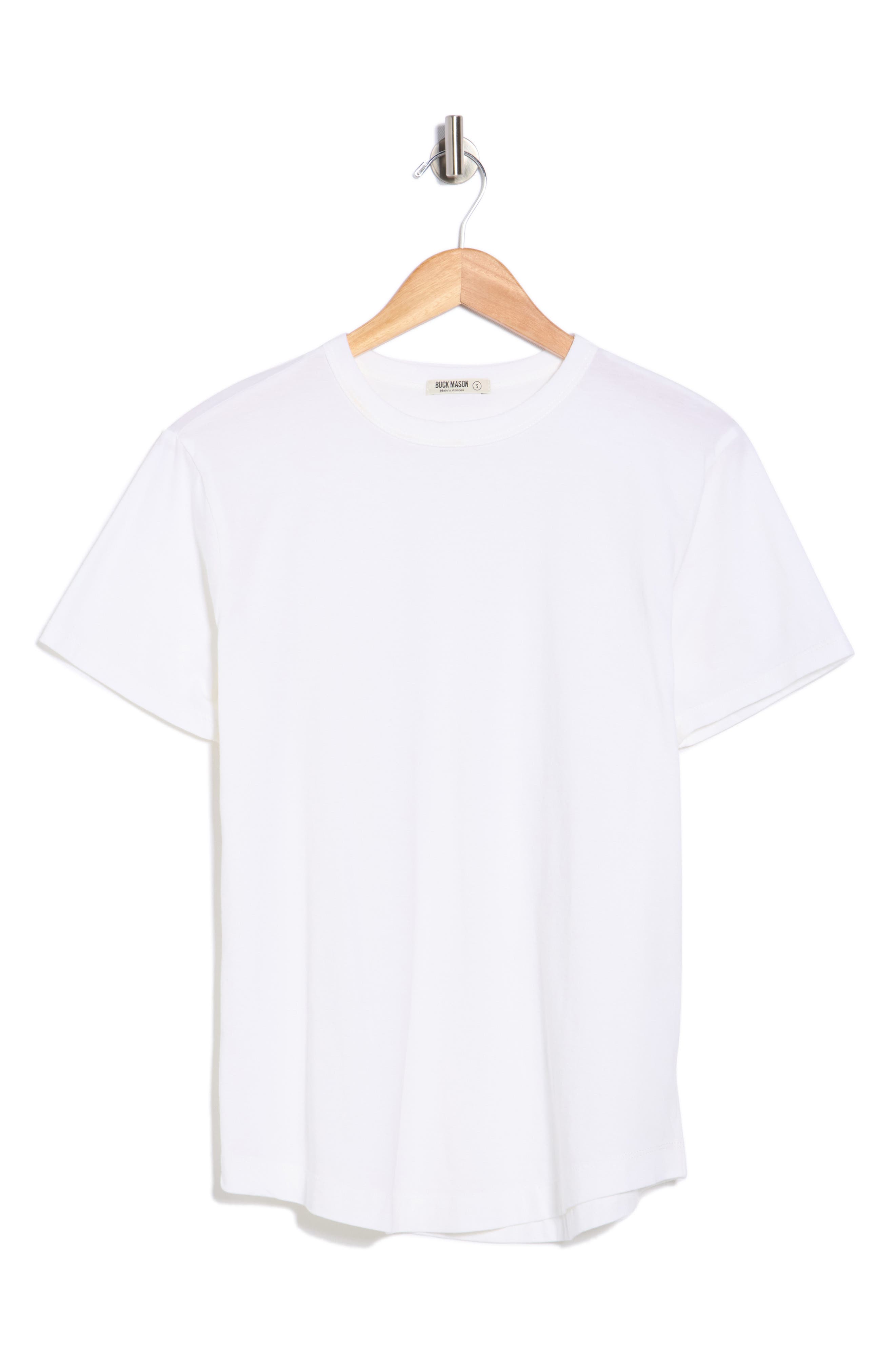 BUCK MASON Pima Cotton Curved Hem T-Shirt