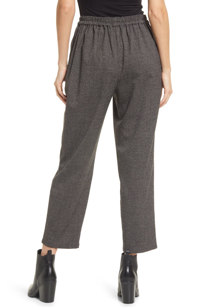 Treasure & Bond Check Pull-On Pants, Alternate, color, Brown Ganache Mini Check