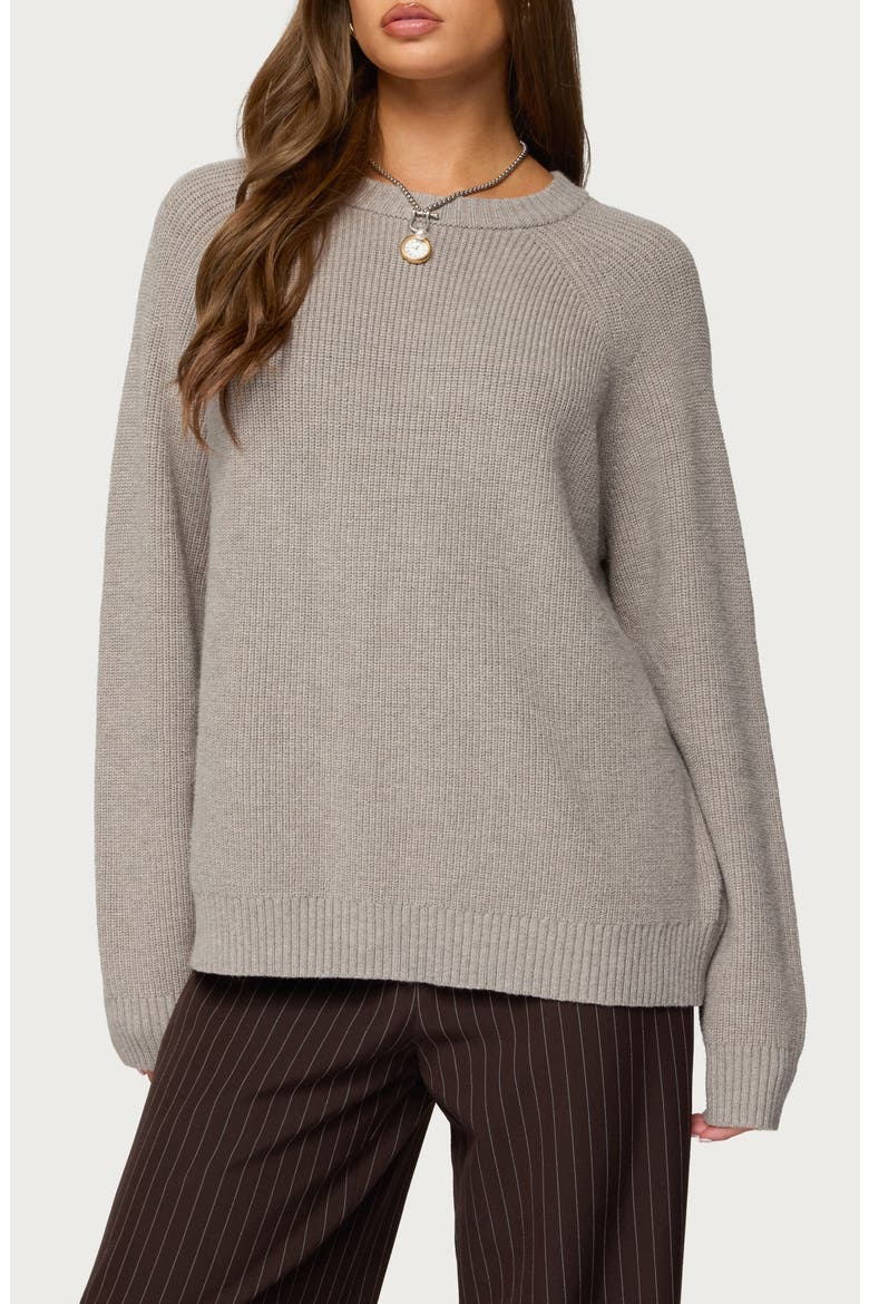 Lavonne Oversize Raglan Sweater, Main, color, TAUPE