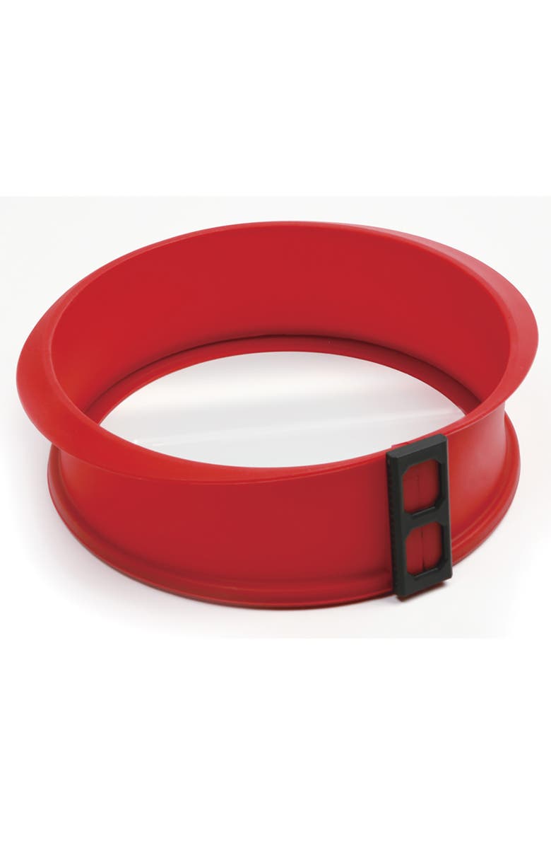 Norpro Silicone and Glass 9-Inch Springform Pan, Main, color, Red