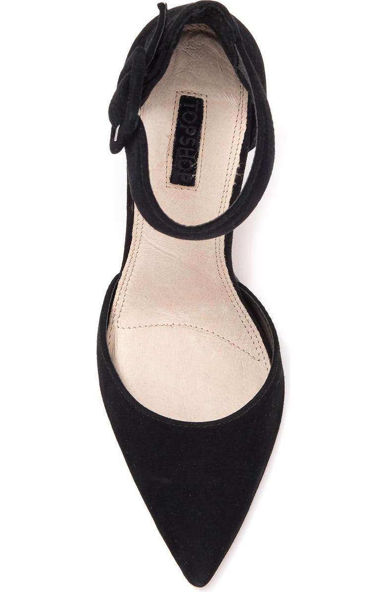 Topshop Grace Ankle Strap Pump, Alternate, color,