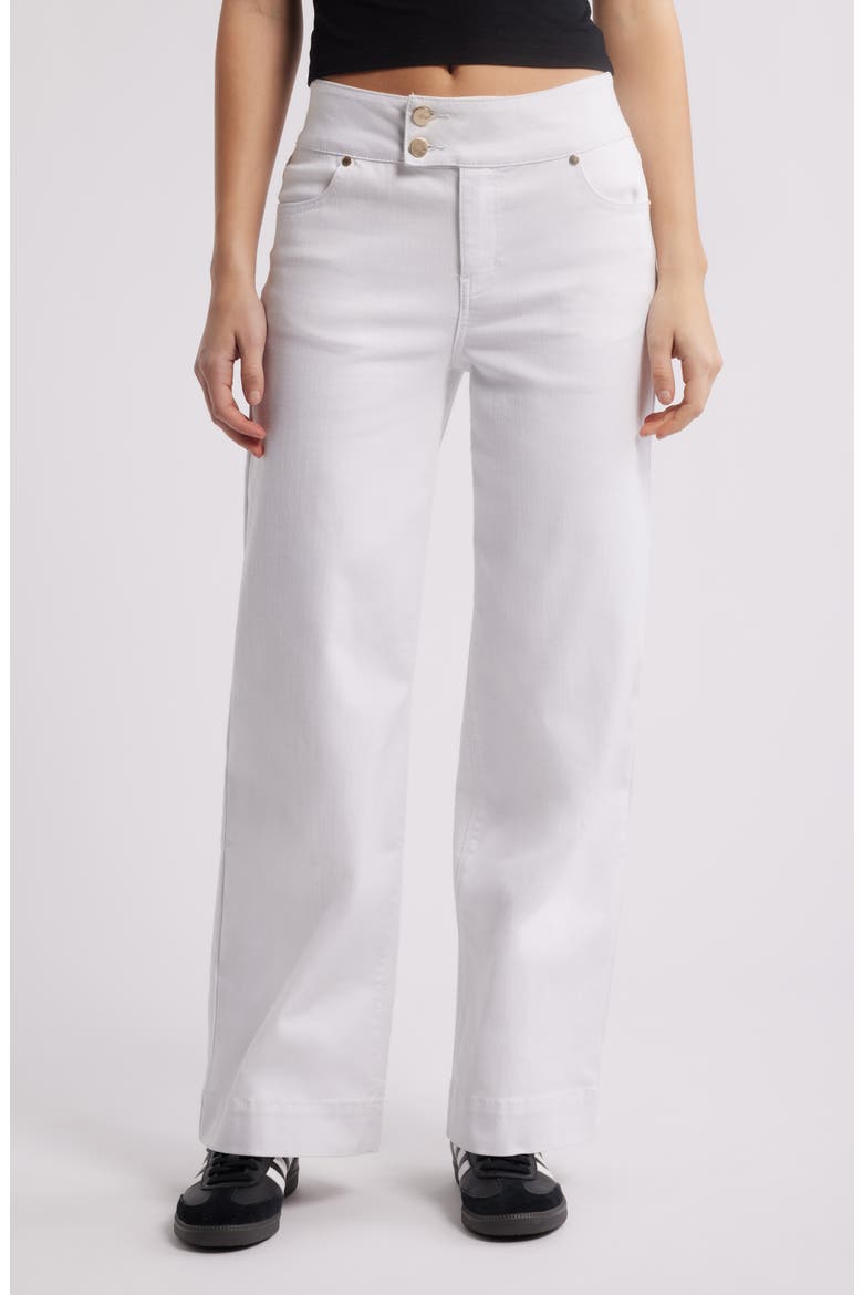 High Waist Wide Leg Jeans, Main, color, WHITE