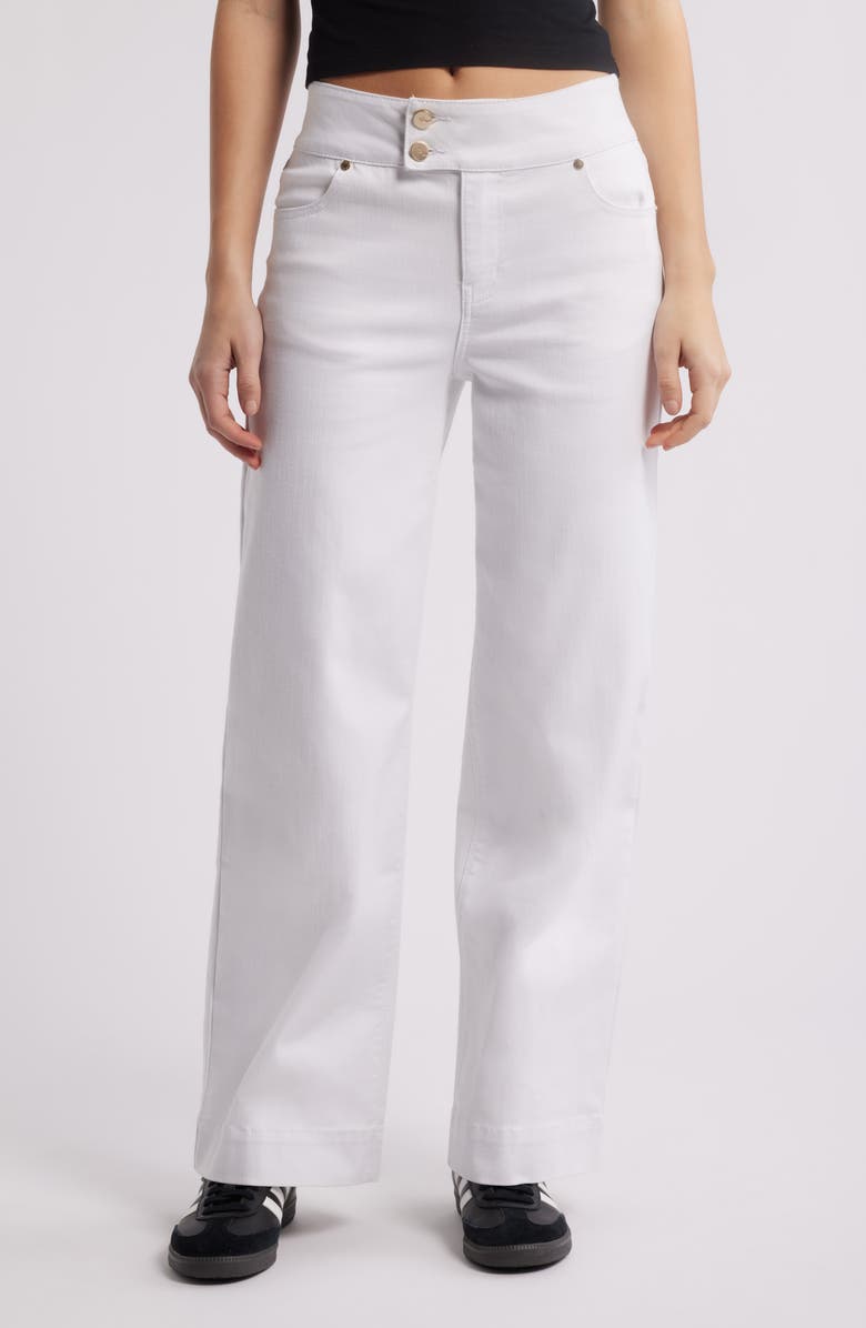 1822 Denim High Waist Wide Leg Jeans, Main, color, White
