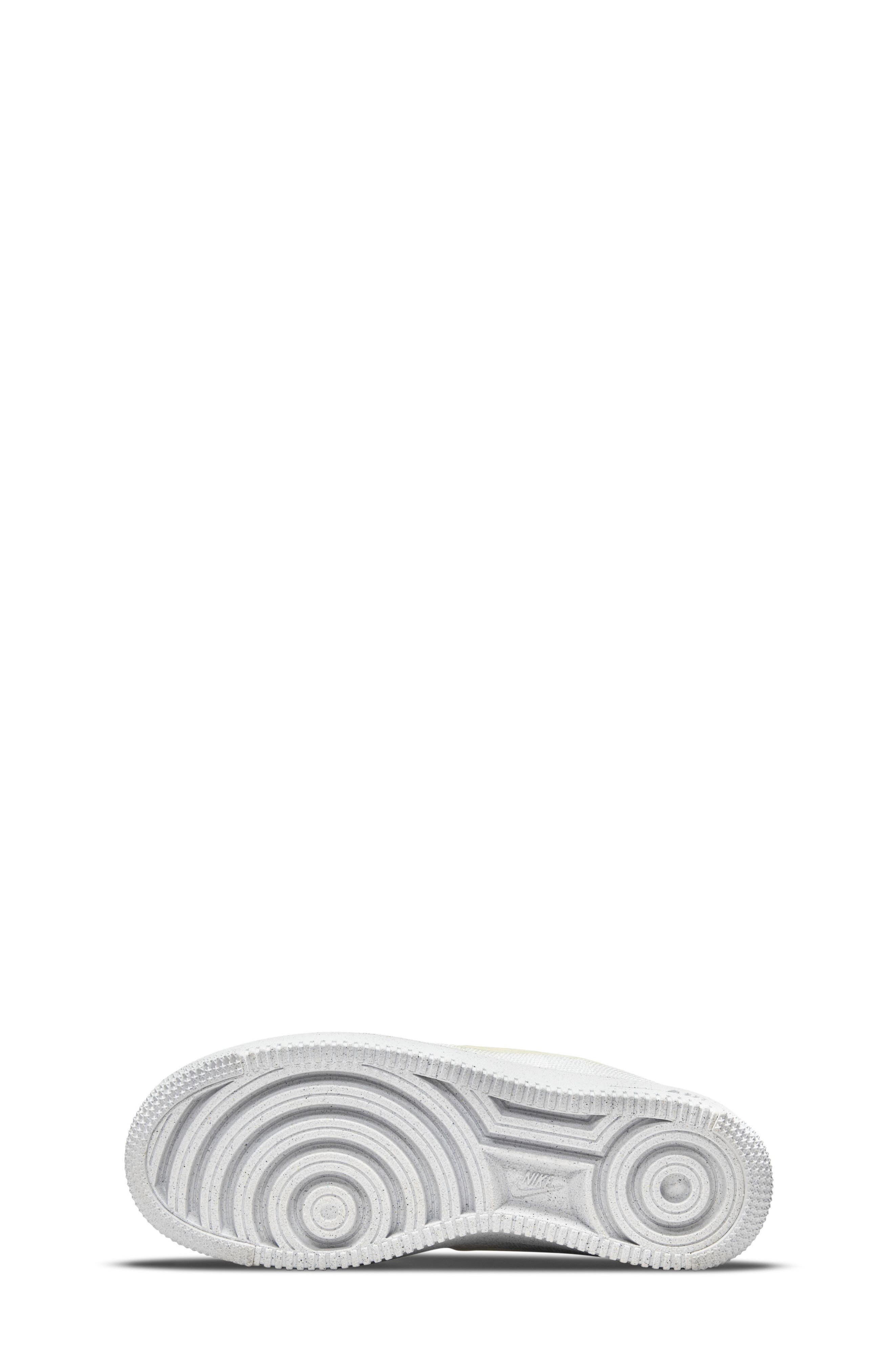 Air Force 1 Crater Flyknit Sneaker, Alternate, color, WHITE/ SAIL/ WOLF GREY