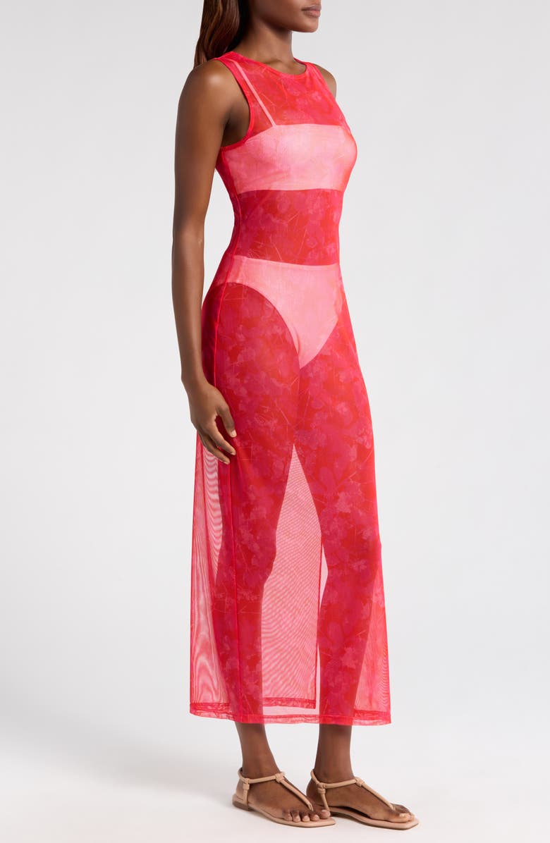 Hutch Grazi Sheer Mesh Cover-Up Dress, Alternate, color,