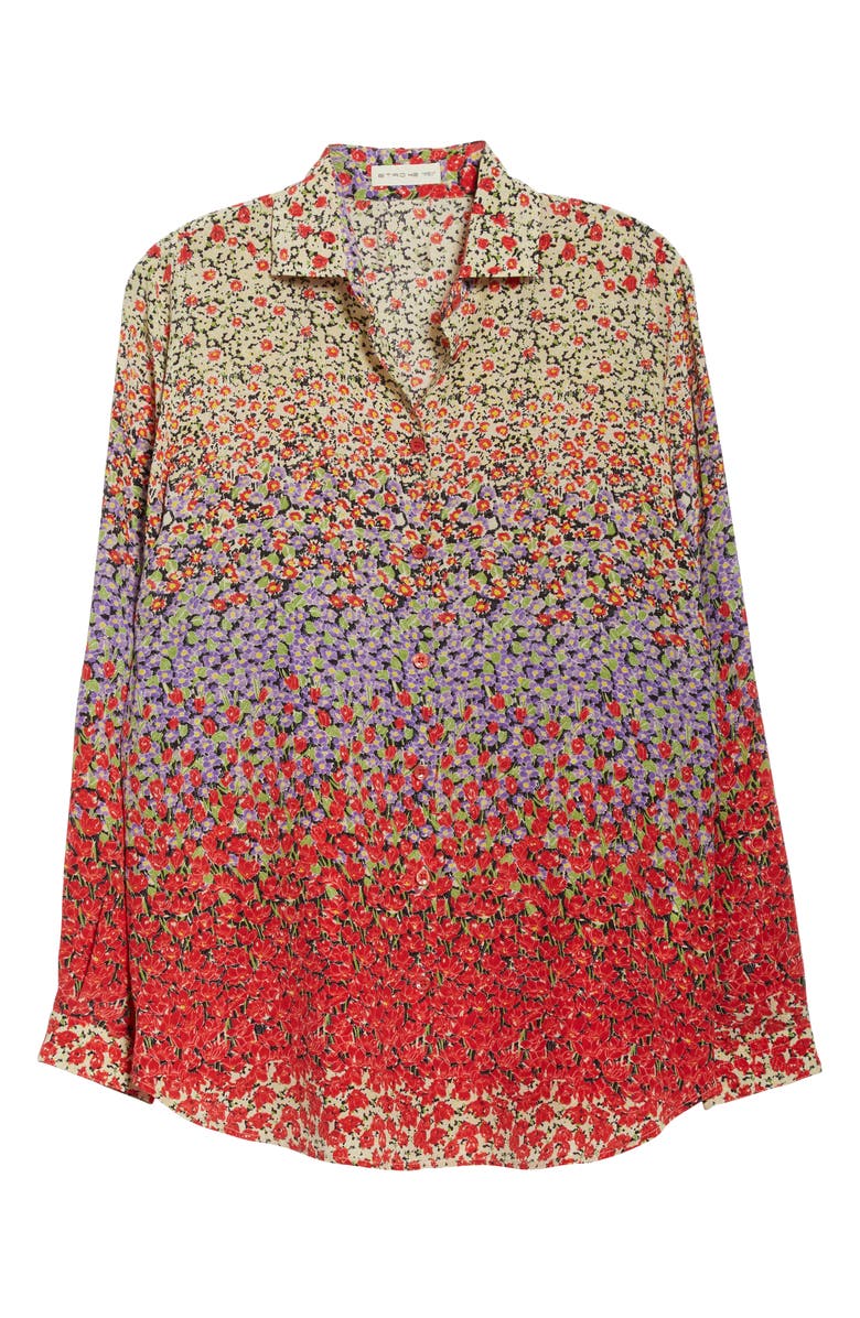 Etro Floral Silk Blouse, Alternate, color,