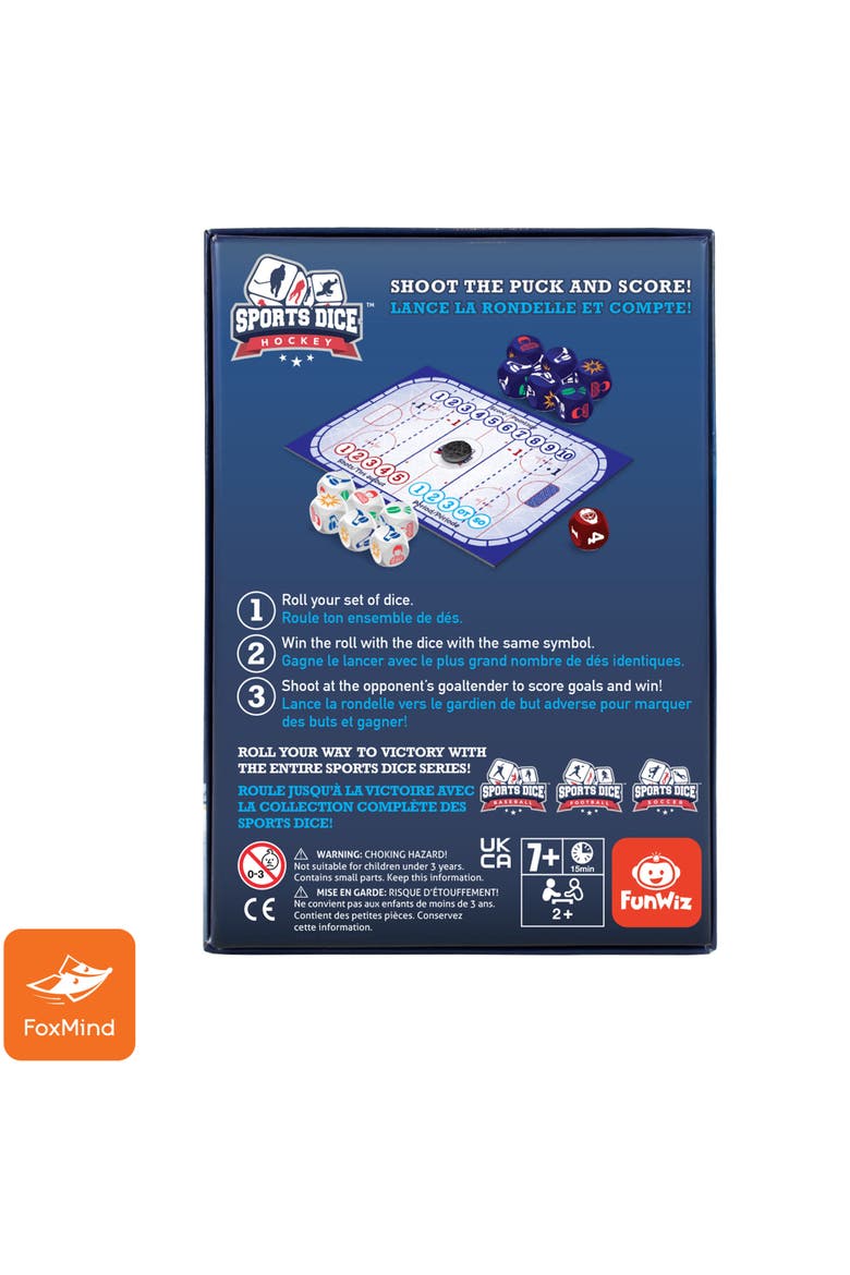 ports Dice Hockey Board Game, 2 or 4 Players, Alternate, color, Multicolored