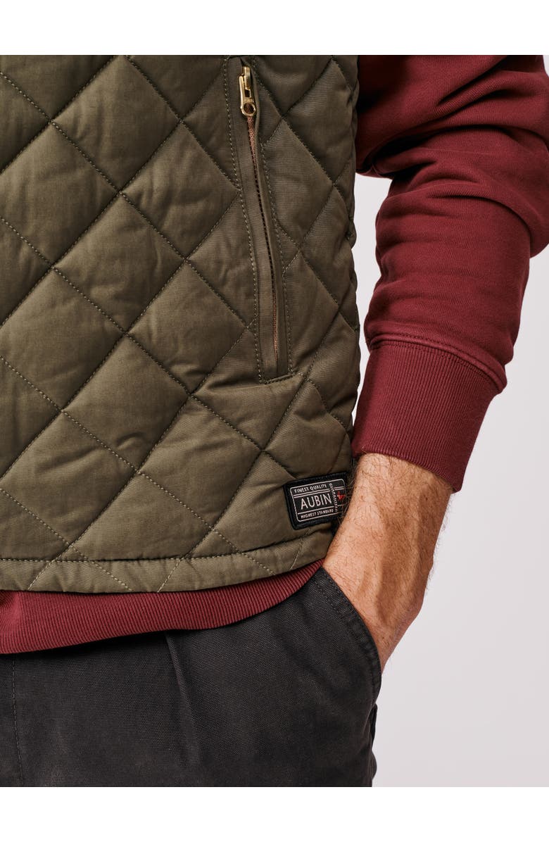 Aubin Anwick Quilted Gilet Vest, Alternate, color, Washed Khaki