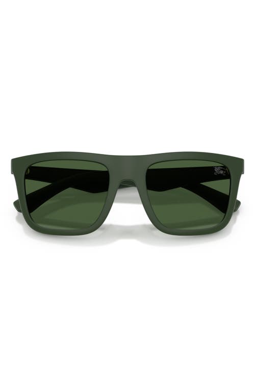 Burberry 55mm Square Sunglasses In Matte Green/dark Green