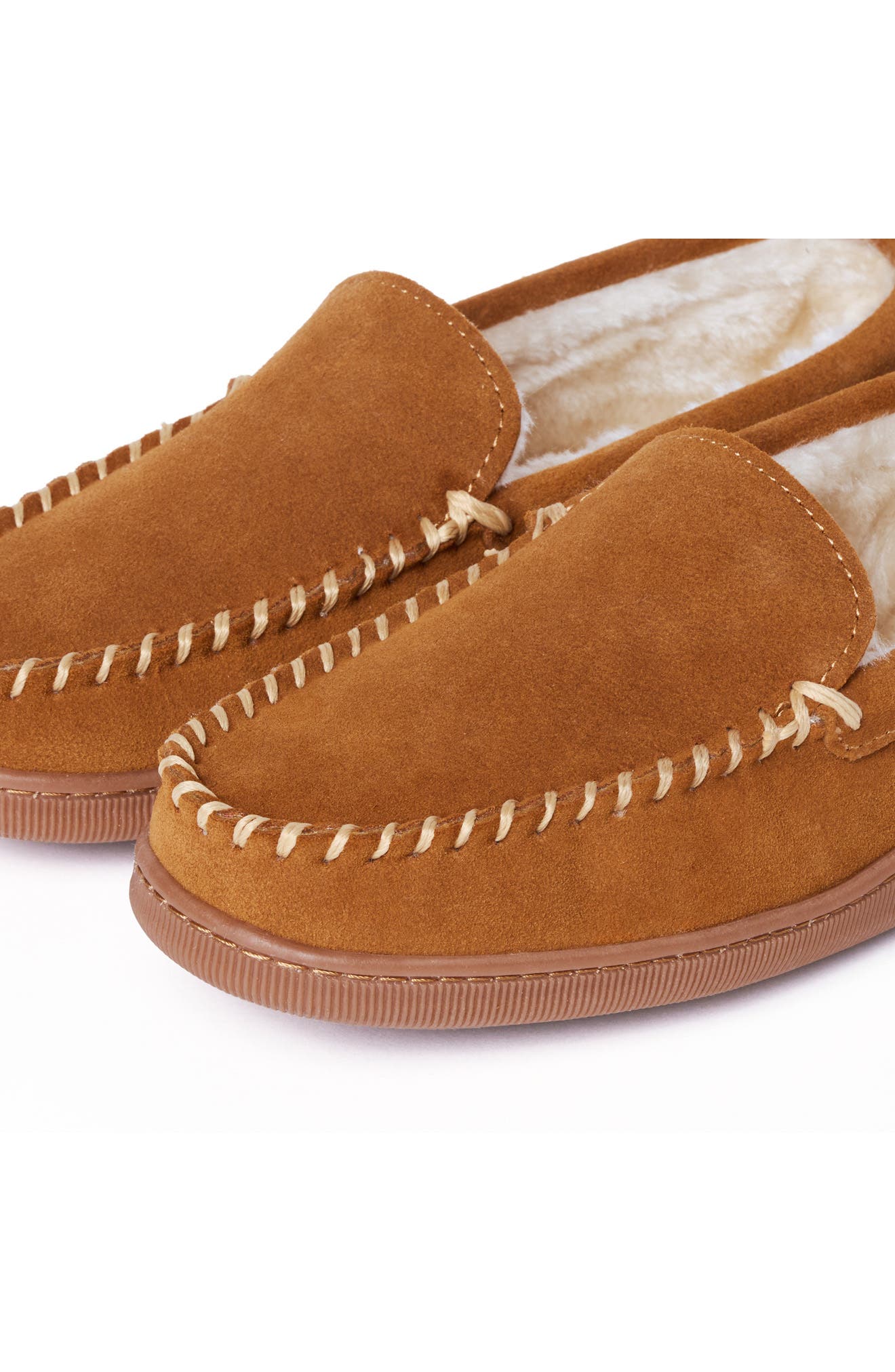Pile Lined Hardsole Venetian Slipper, Alternate, color, BROWN