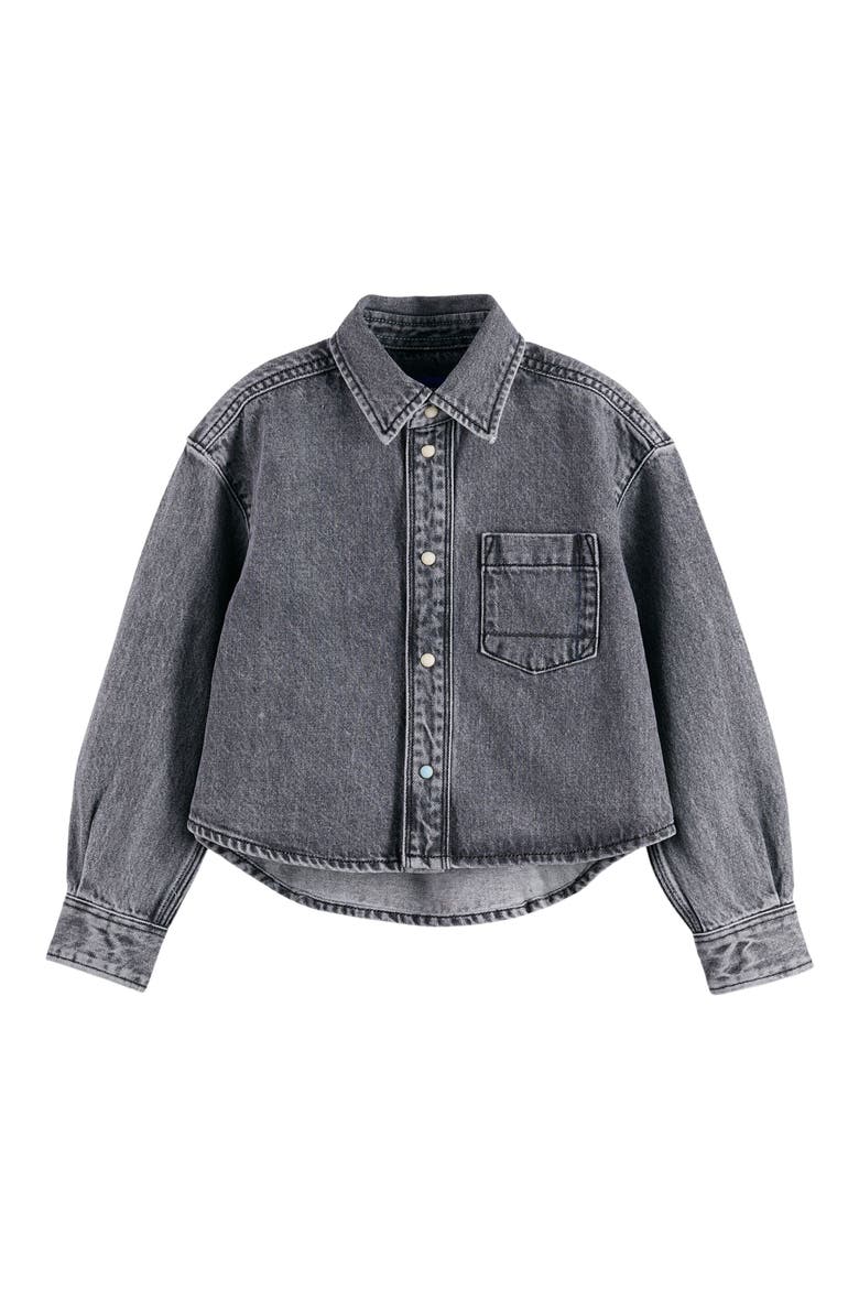 Kids' Denim Button-Up Overshirt, Main, color, BLACK MOUNTAIN