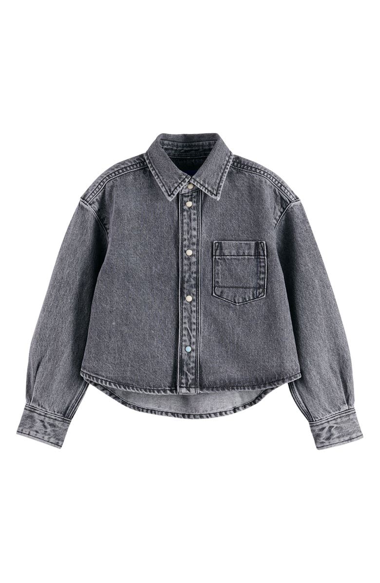 Scotch & Soda Kids' Denim Button-Up Overshirt, Main, color, Black Mountain