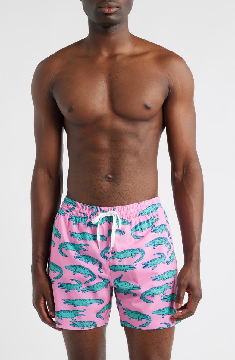 Chubbies The Glades Lined 5.5-Inch Swim Trunks, Main, color, Pink