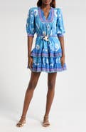 ALICIA BELL Kate Print Cover-Up Minidress