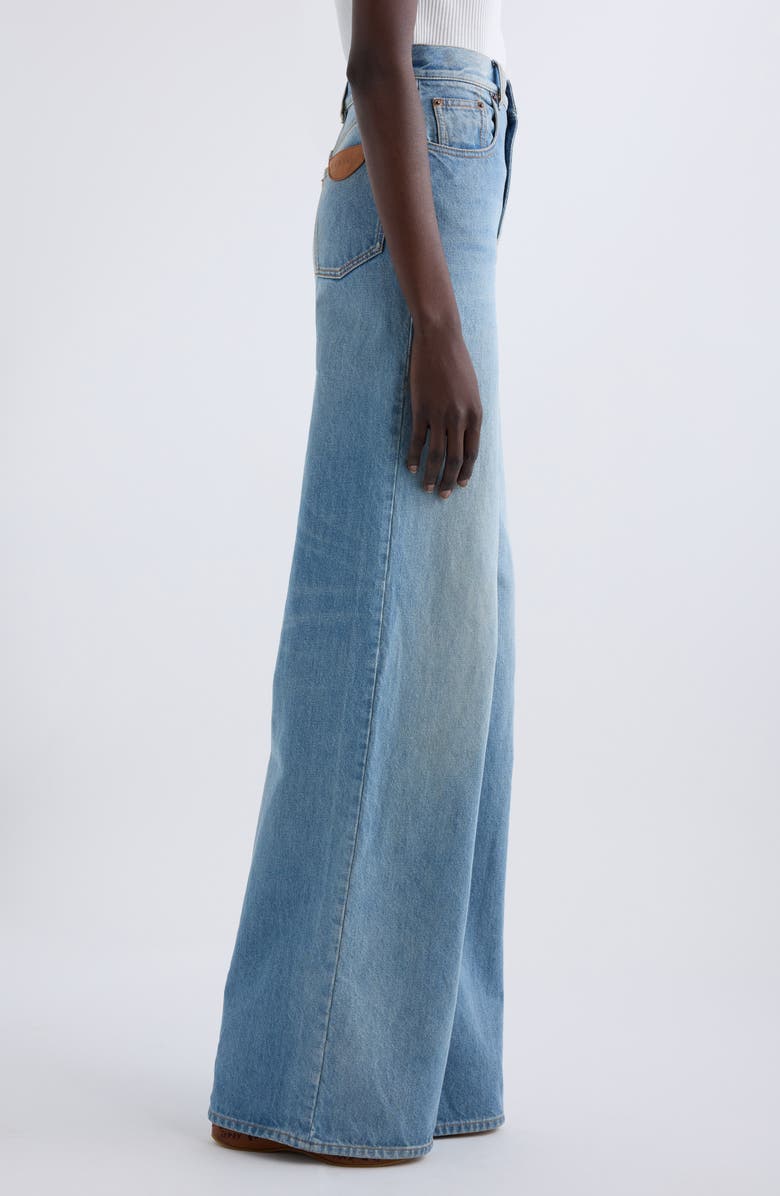 Chloé High Waist Wide Leg Jeans, Alternate, color,