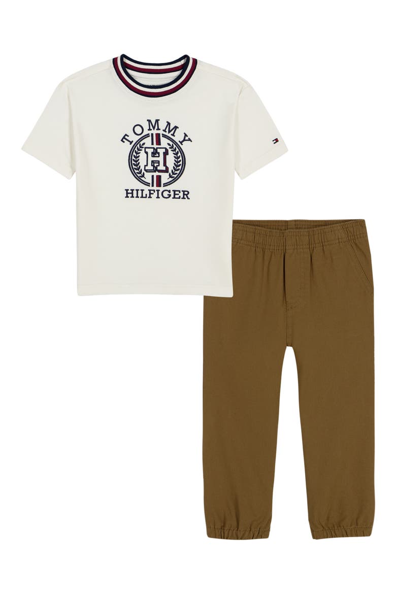 Kids' 2-Piece Pullover & Pants Set, Main, color, WHITE KHAKI