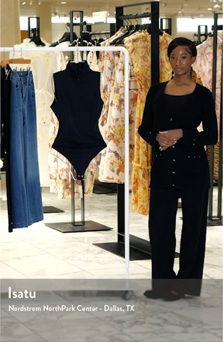 Stand Collar Sleeveless Scuba Bodysuit, sales video thumbnail