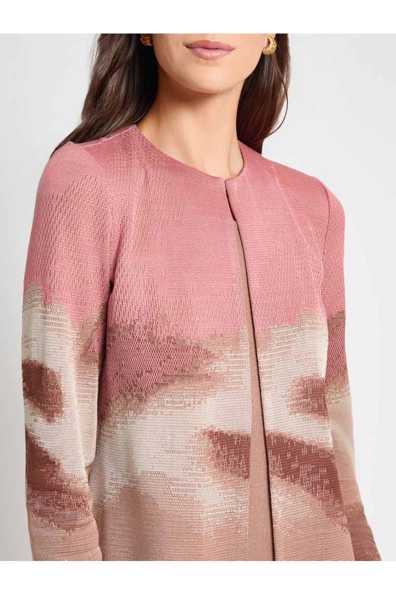 Heritage Landscape Pattern Knit Jacket, Alternate, color, Honey Suckle/Biscotti