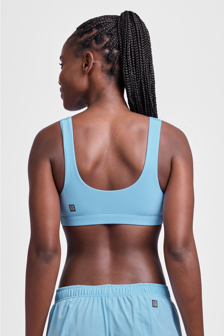 Arabella Sports Bra, Alternate, color, Sky Wave