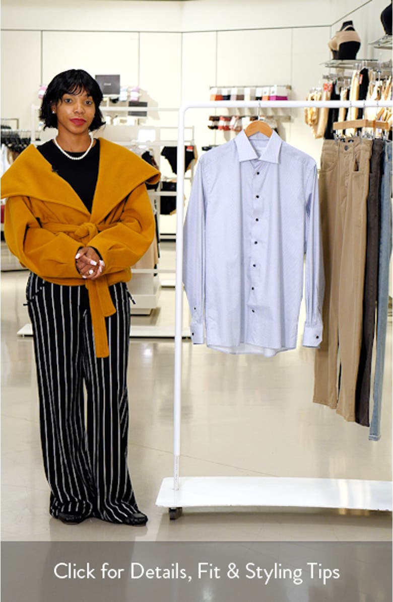 Contemporary Fit Neat Floral Print Cotton Dress Shirt, sales video thumbnail