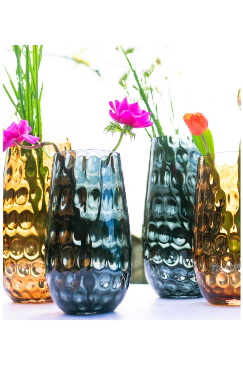 Bolla Pebbled Glass Medium Vase, Alternate, color, BROWN