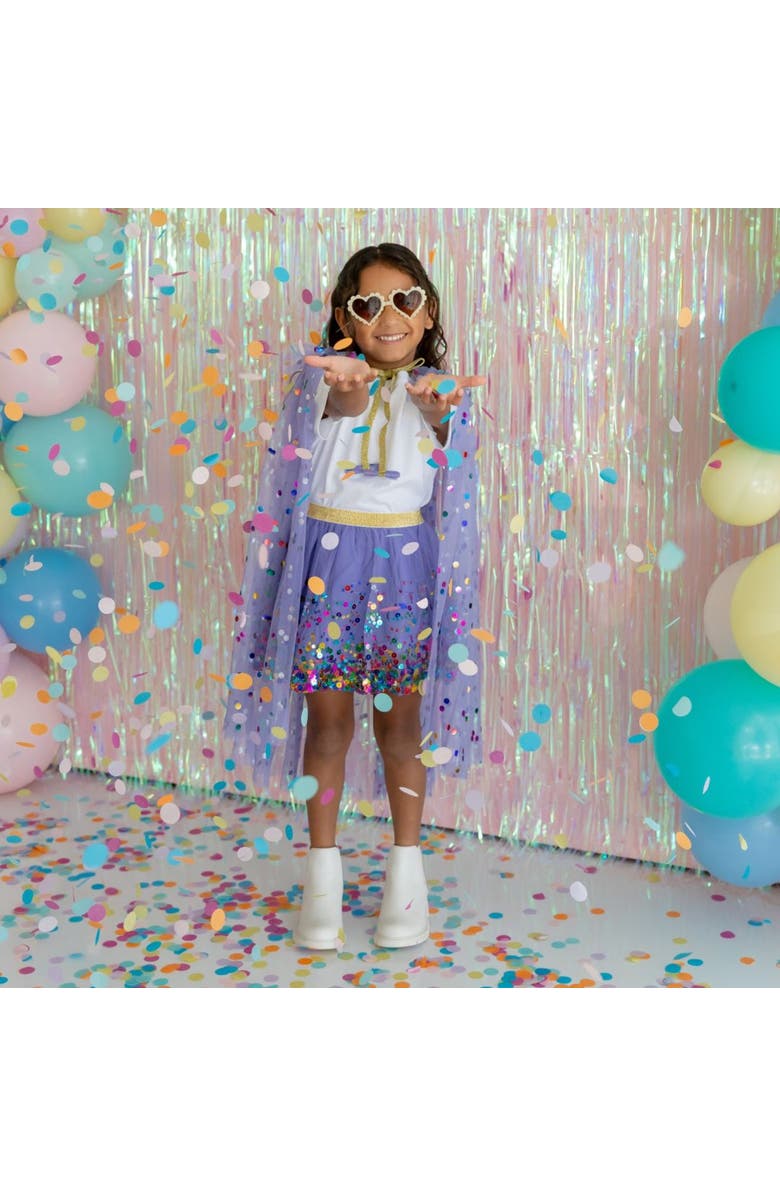 Sweet Wink Lavender Confetti Cape, Alternate, color, Lavender