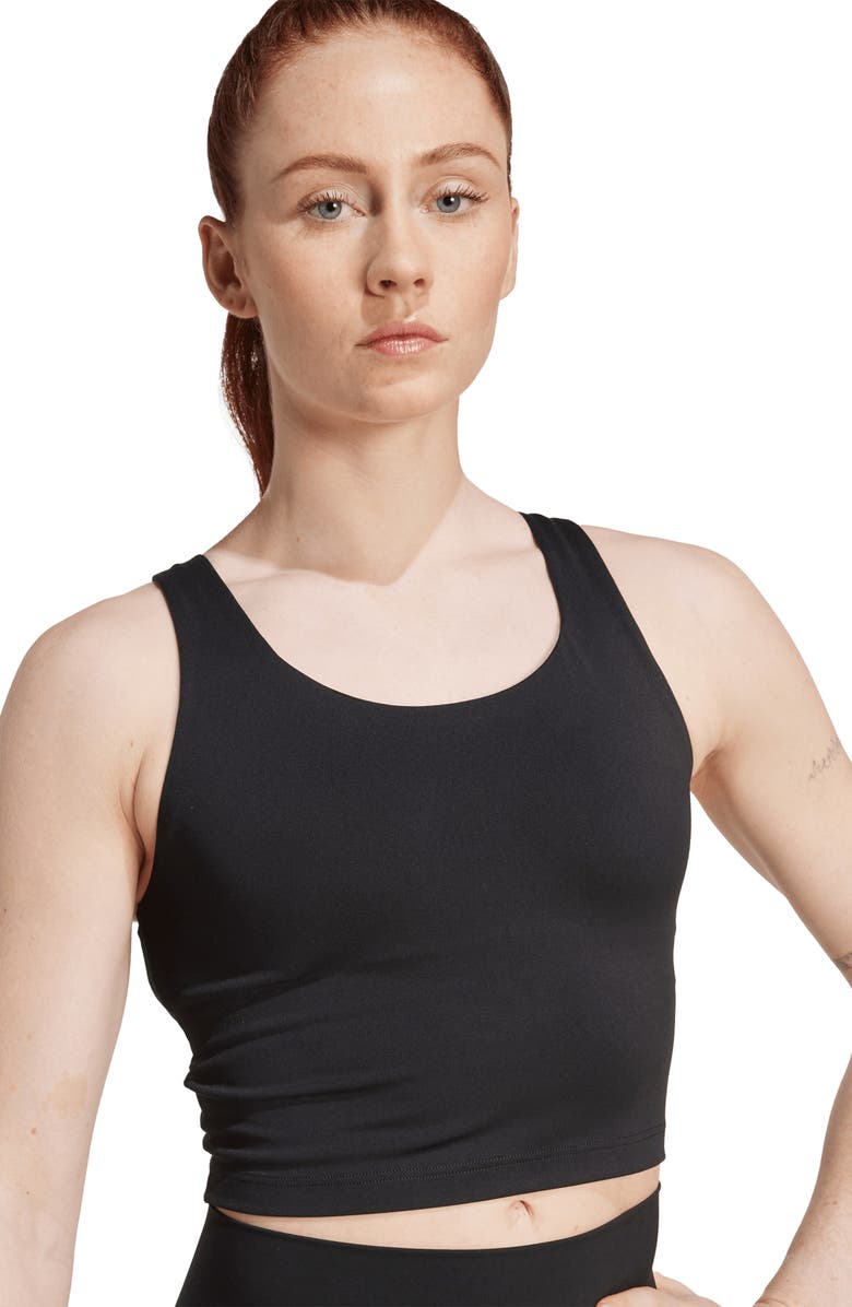 adidas All Me Medium Support Bra Tank, Alternate, color, Black