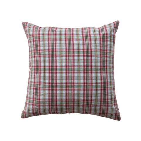 Artisan Plaid Woven Cotton Pillow
