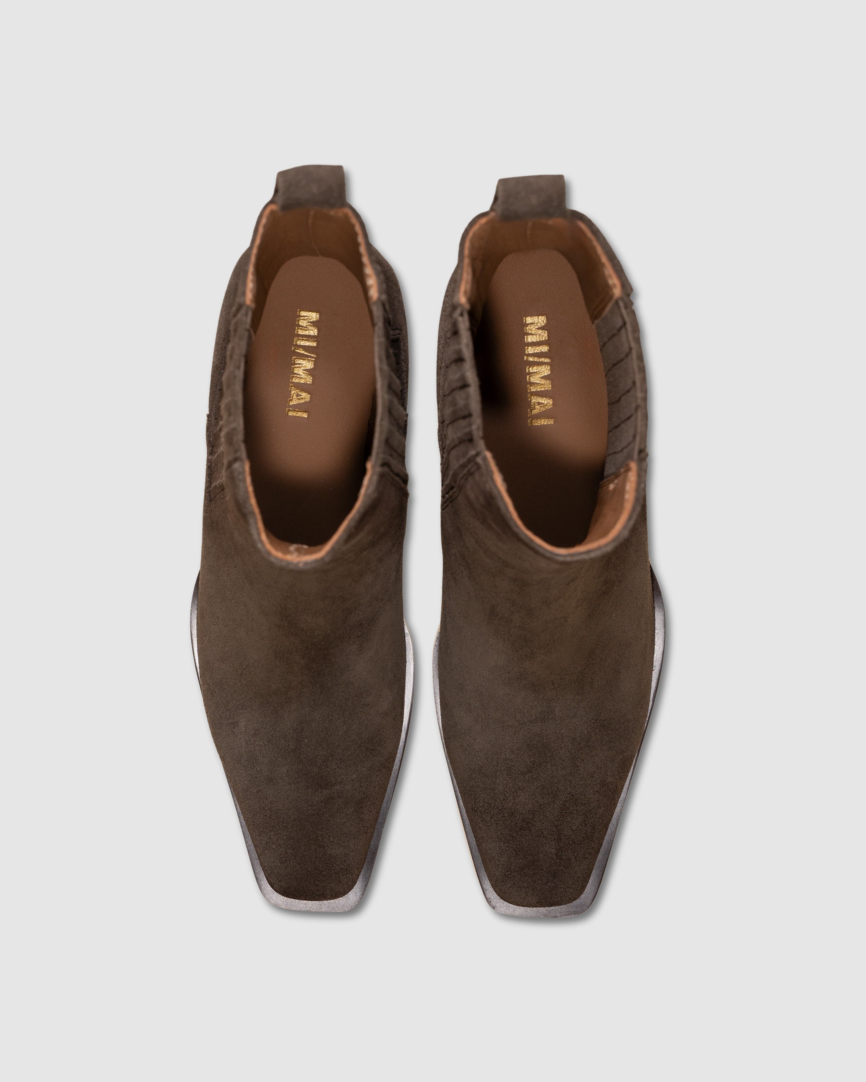 MI/MAI Jane II Suede Ankle Boots, Alternate, color, Khaki