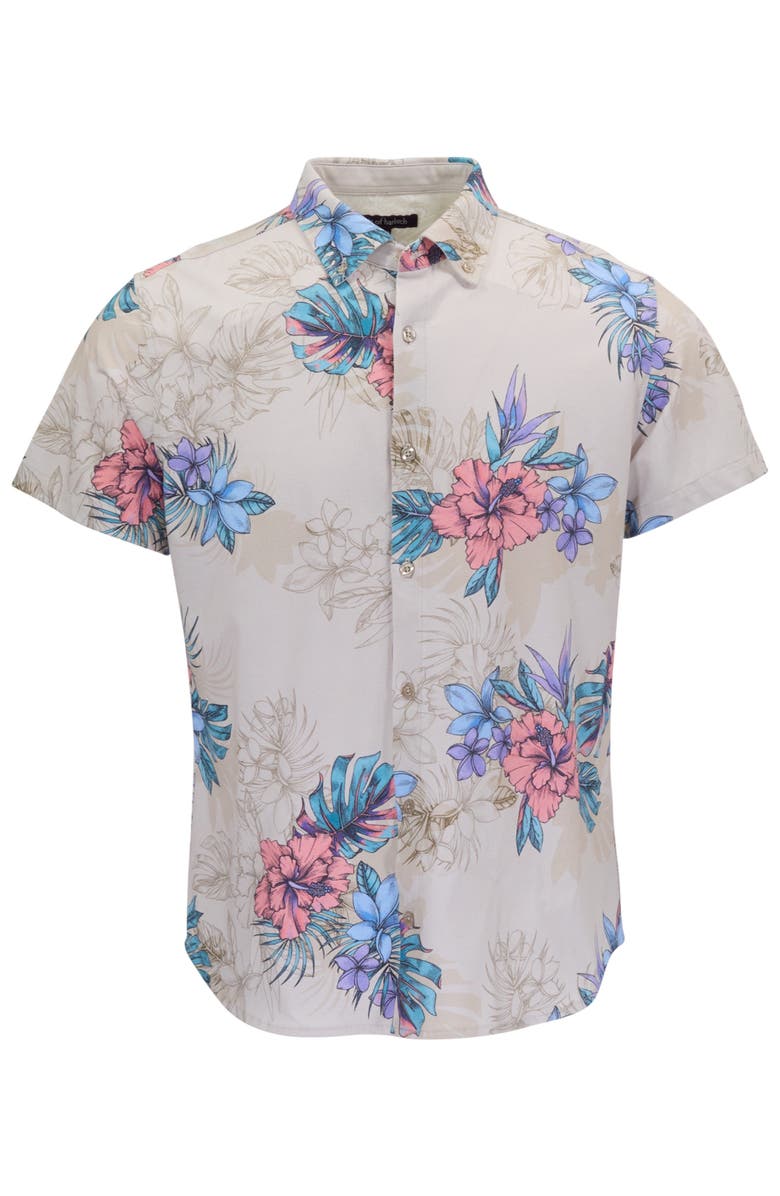 Lords of Harlech Exotic Floral Mens Knit Shirt, Alternate, color, Exotic Floral Neutral