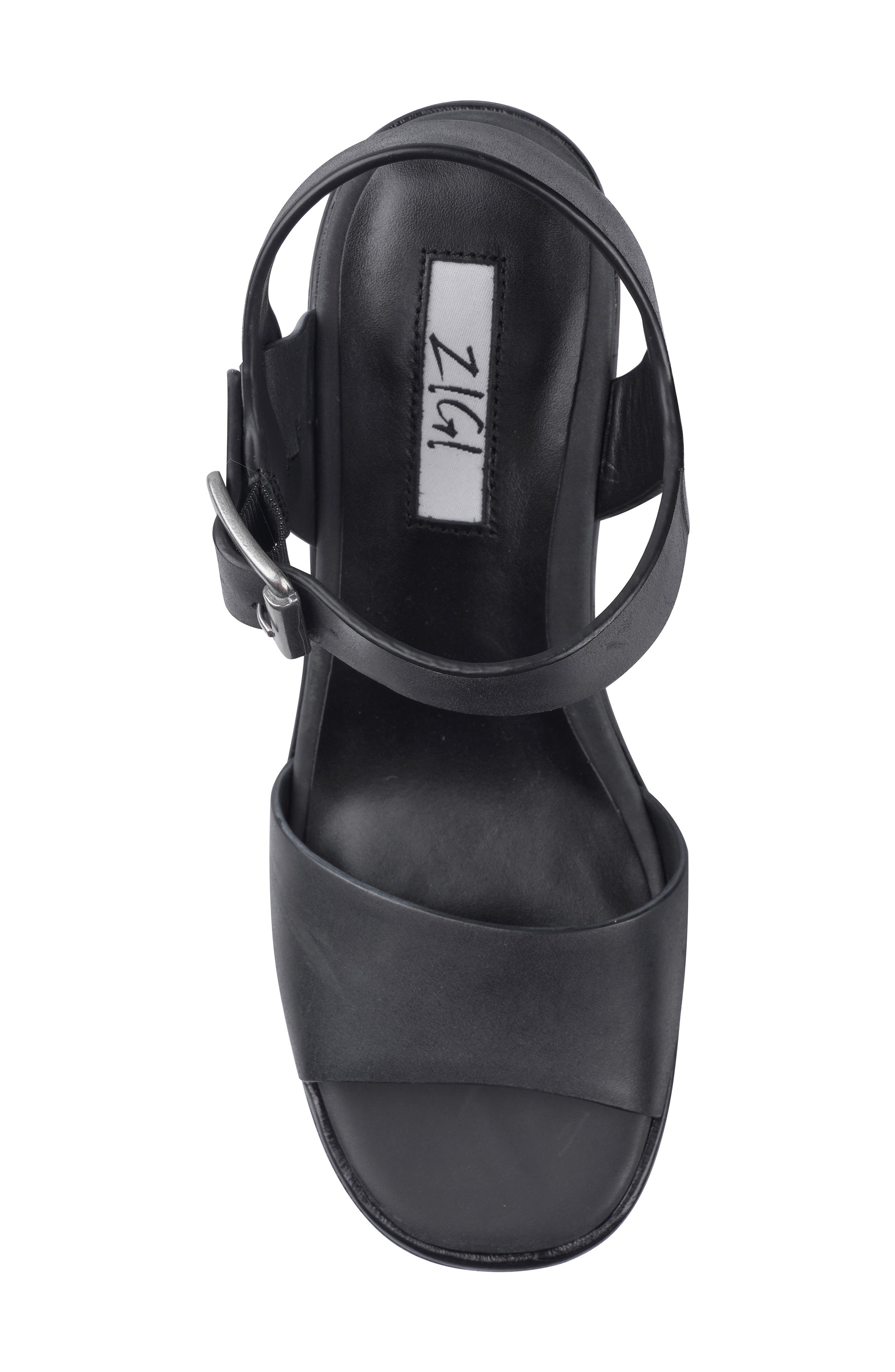 ZIGI Sadira Platform Sandal, Alternate, color, Black Leather