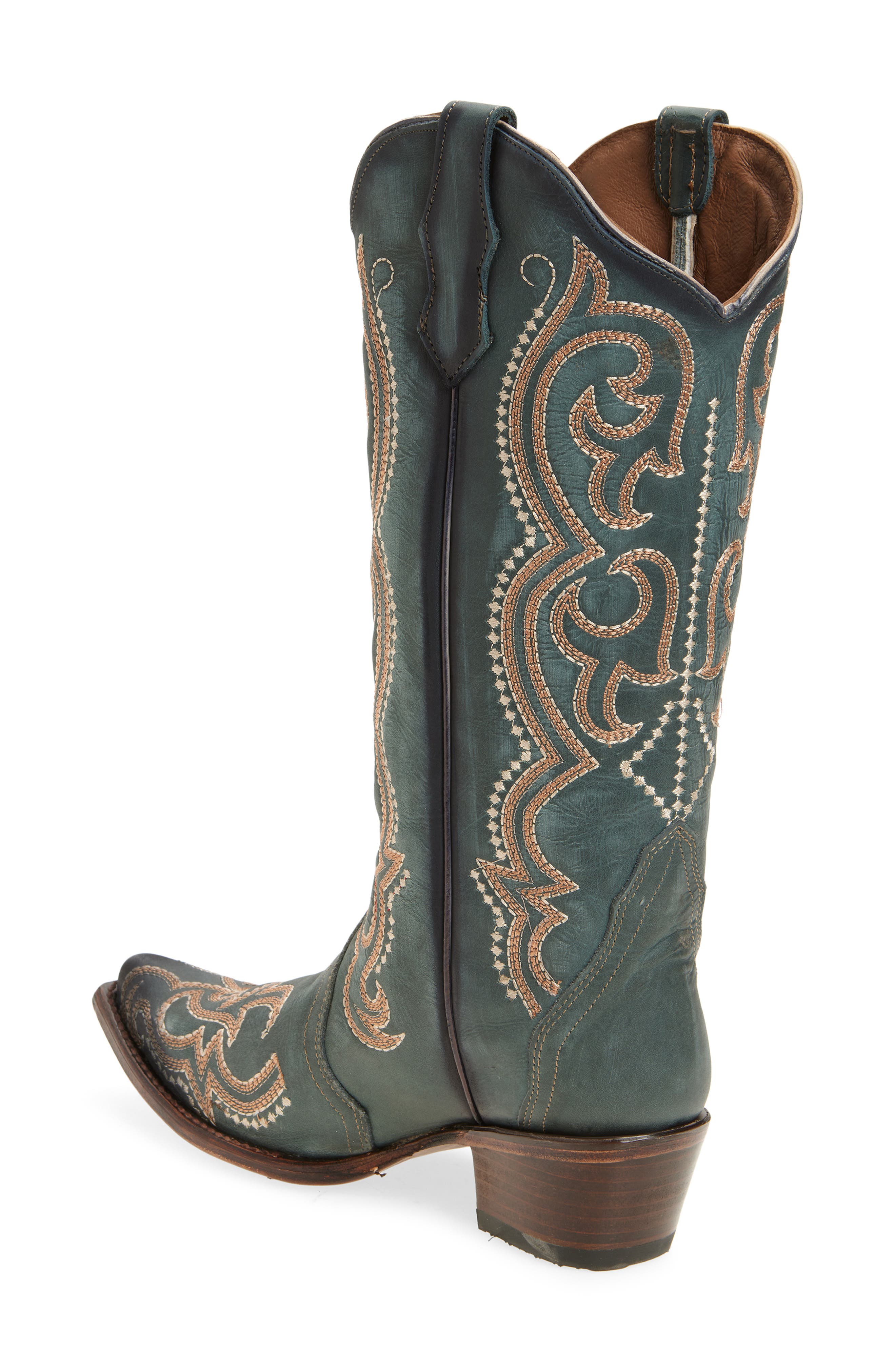 CIRCLE G Knee High Western Boot, Alternate, color, Blue Jean