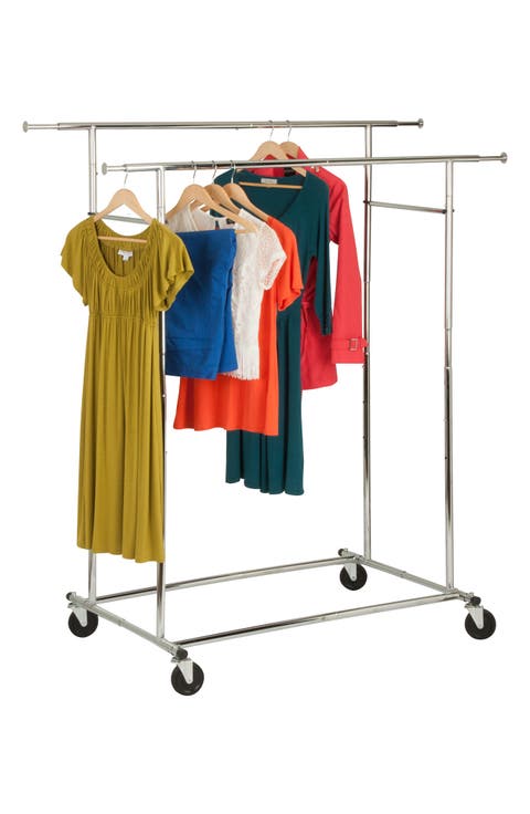 Chrome Dual Collapsible Garment Rack