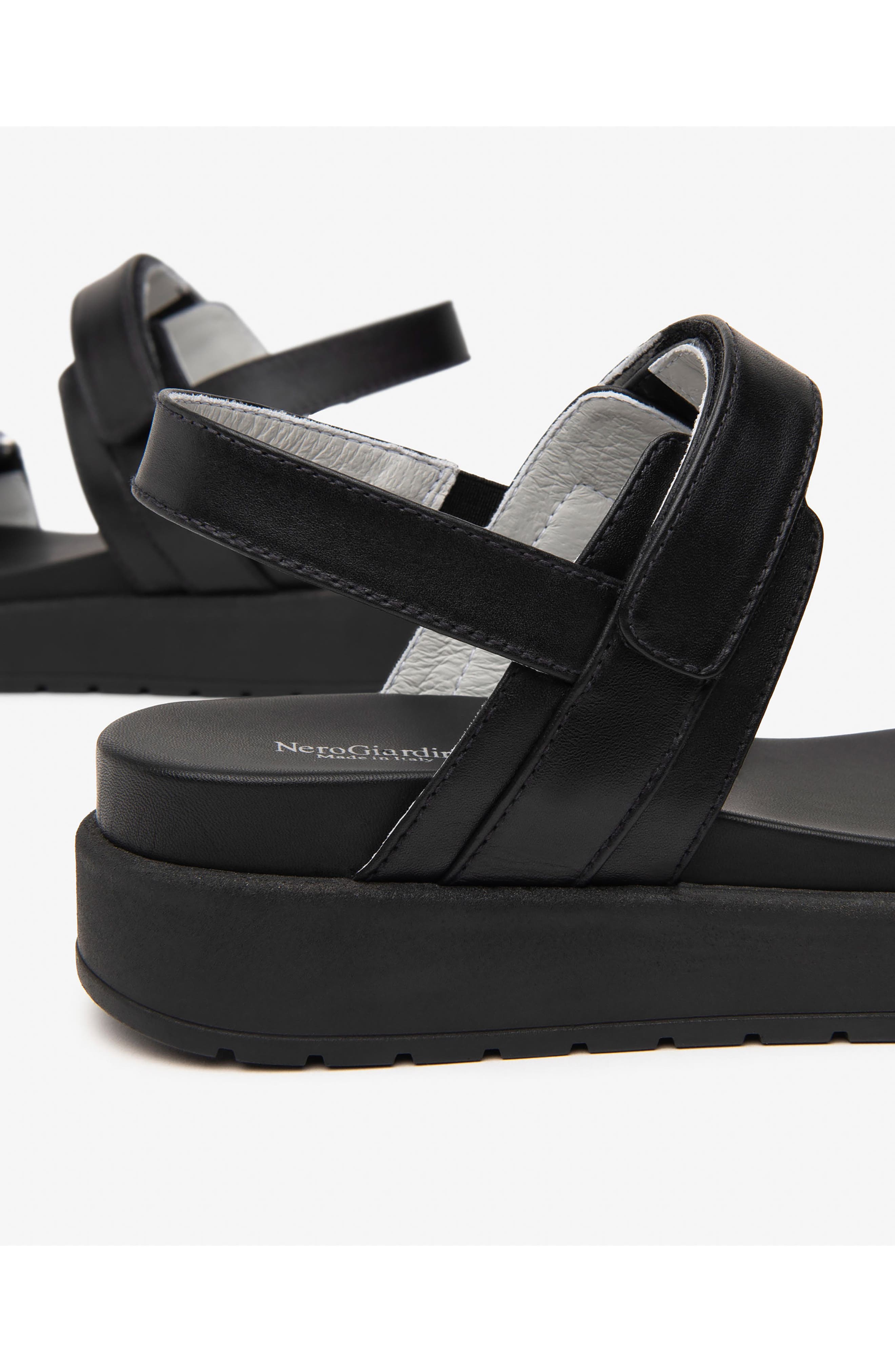 NeroGiardini Slingback Platform Wedge Sandal, Alternate, color, 