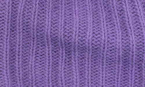 Portolano Rickrack Stitch Wool Blend Beanie In Purple