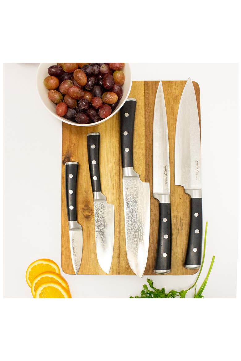 INTERNATIONAL Antigua 5-Piece Cutlery Set, Alternate, color, BLACK/ SILVER