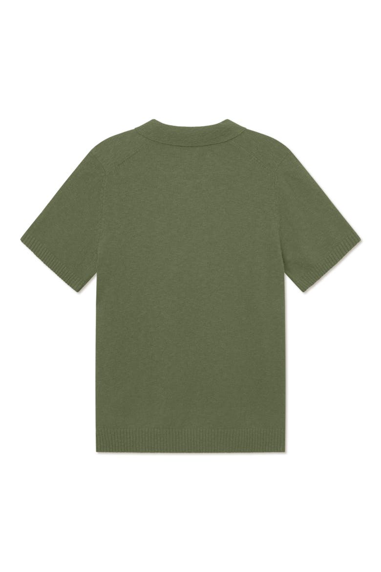 Brad Zipper Cotton Polo, Alternate, color, CHIVE GREEN