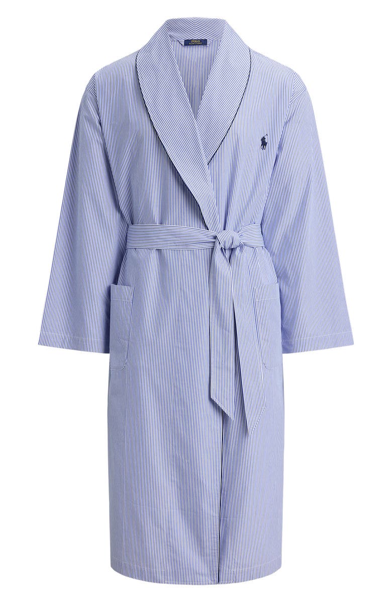 Polo Ralph Lauren Stripe Cotton Robe, Alternate, color, Valley Stripe Cruise Navy Pp
