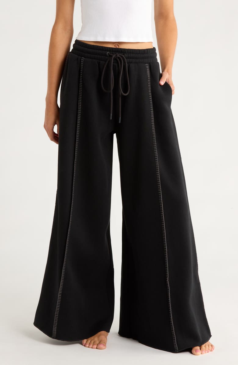 UGG<sup>®</sup> Classic Wide Leg Pajama Pants, Main, color, Black