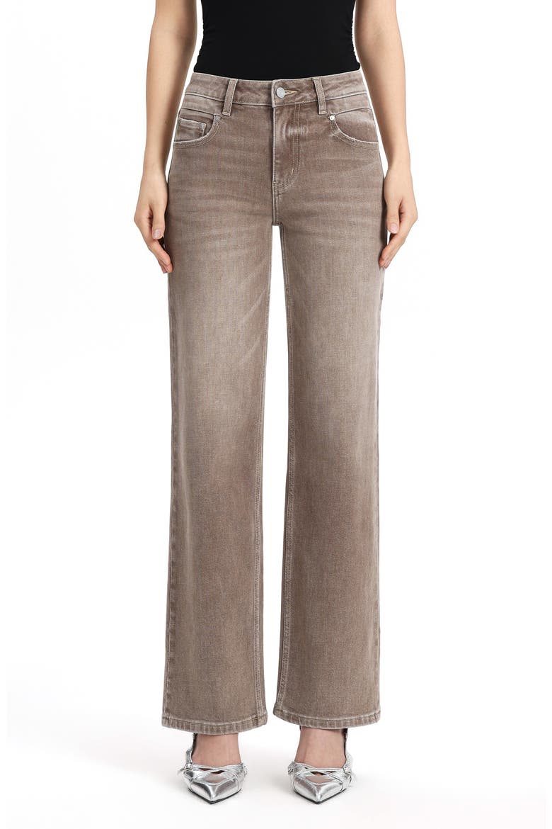 Mid Rise Straight Leg Jeans, Main, color, COFFEE