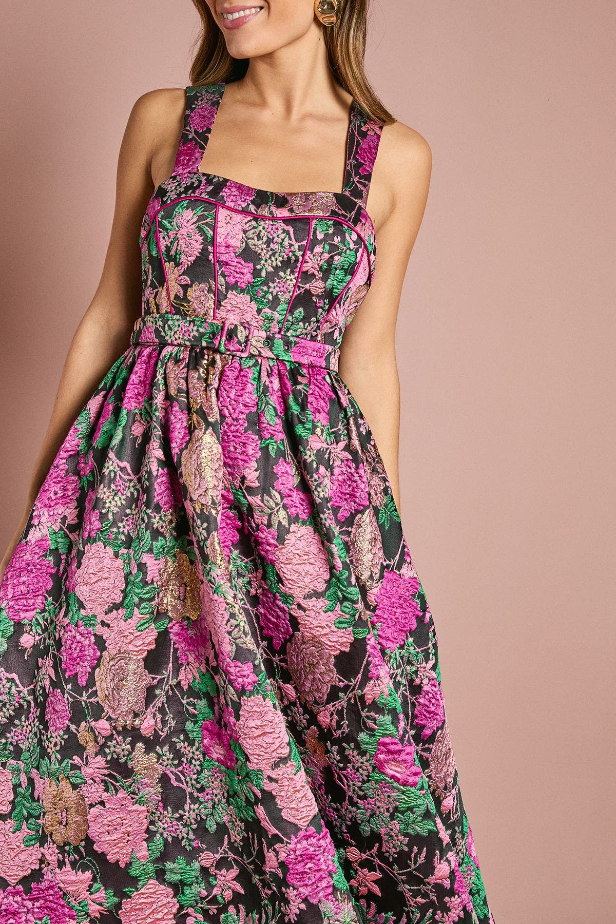 Coast Corset Jacquard Midi Dress Nordstrom — free download