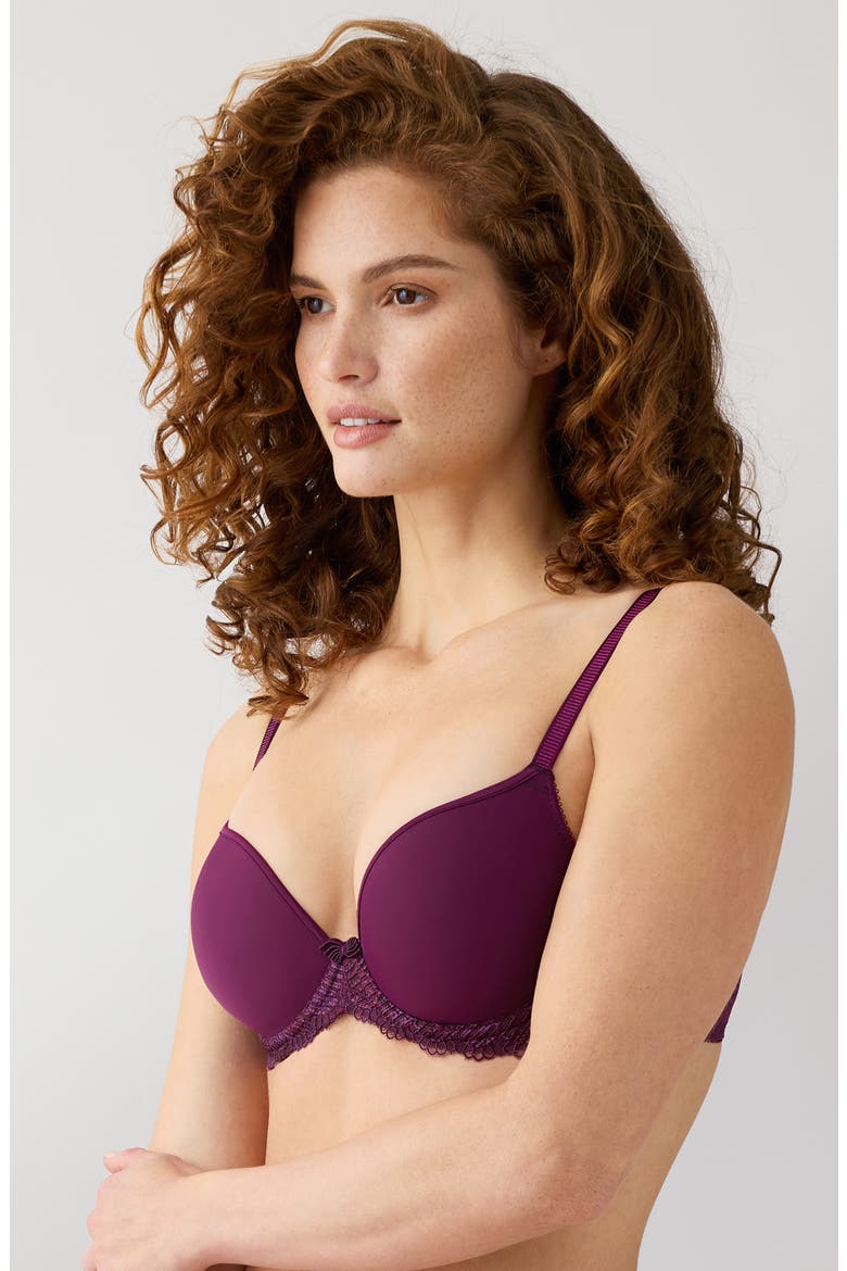 La Femme Underwire T-Shirt Bra, Alternate, color, WINTER BLO
